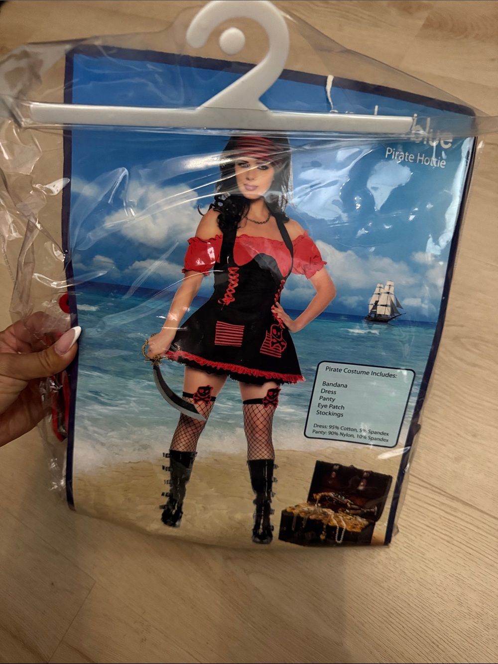 Pirate Hottie Costume - Black & Red